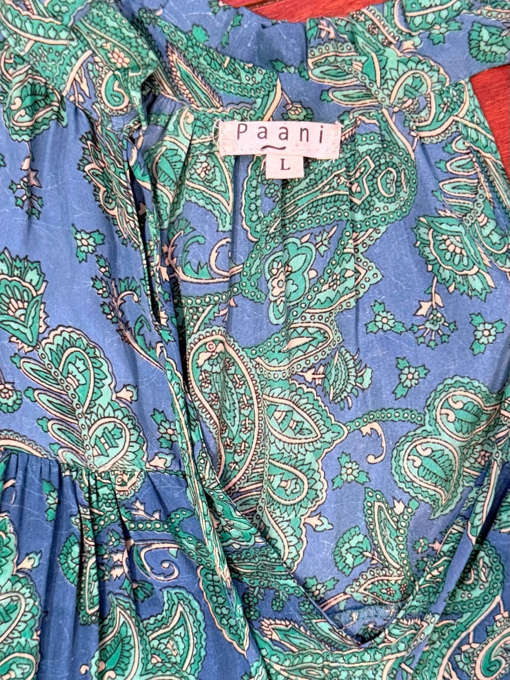 Green & Blue Paisley Halter Maxi Dress - Women's Boho Summer Style - Picture 10 of 12